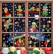 Autocollant mural nouvel an, sparadrap muraux pour chambre d'enfants, décorations de joyeux noël pou