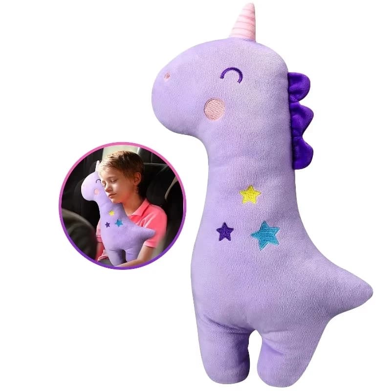 Oreiller de ceinture de sécurité pour enfants, oreiller de voiture dinosaure pour enfants, housse de