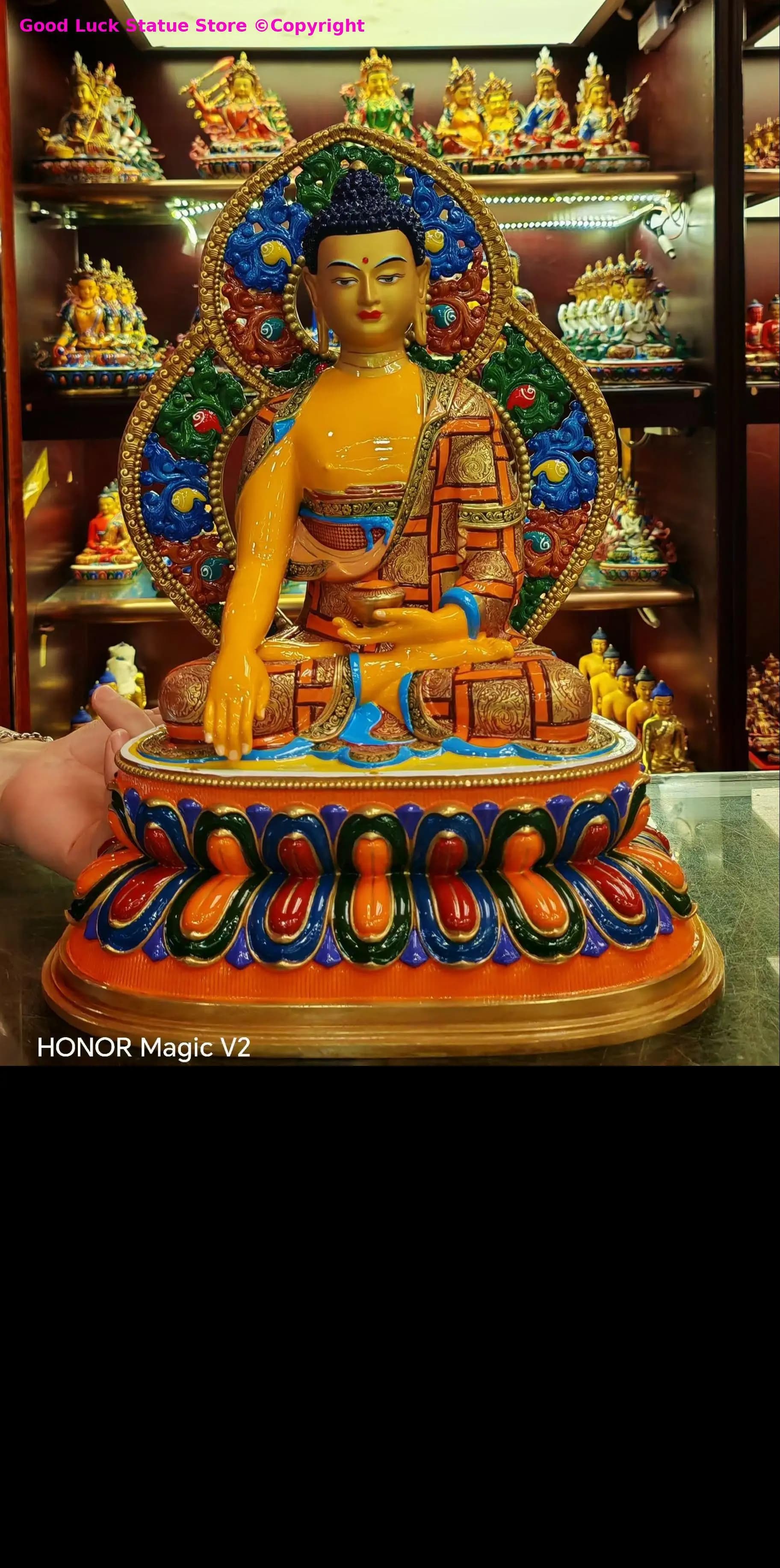 Statue de bouddha peinte TOP Shakyamuni RU LAI le bouddhisme bouddhiste bouddha exquis de haute qual