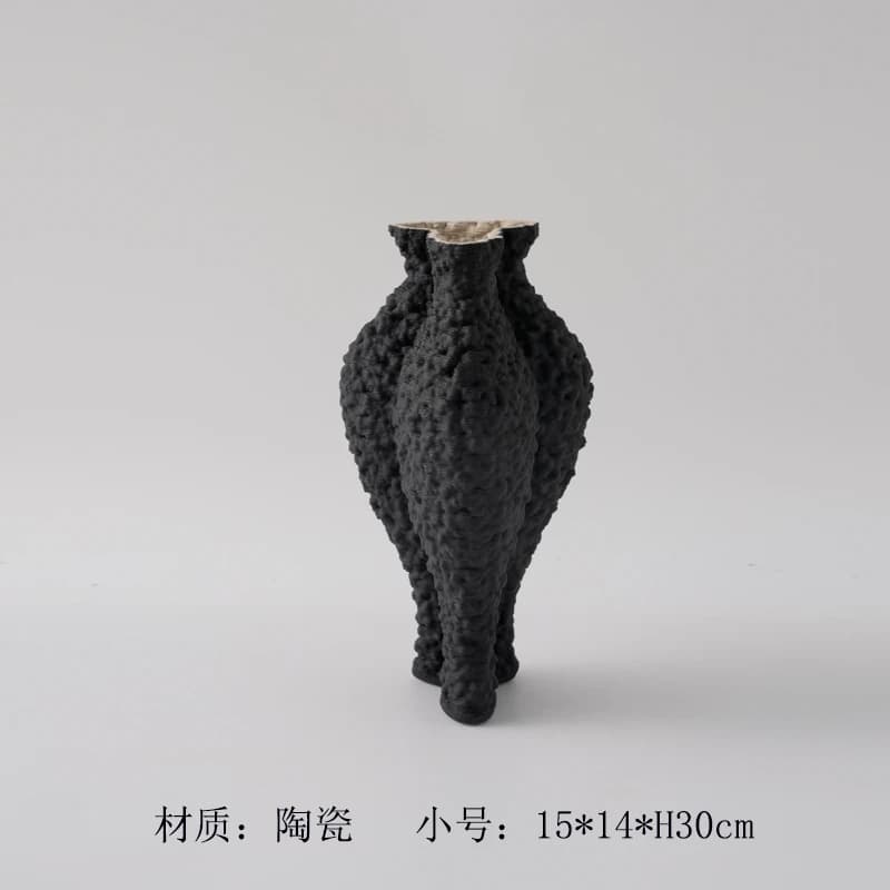 Vase en céramique incurvé avec impression 3D, modèle moderne et Simple, pour chambre d'hôtel, salon,