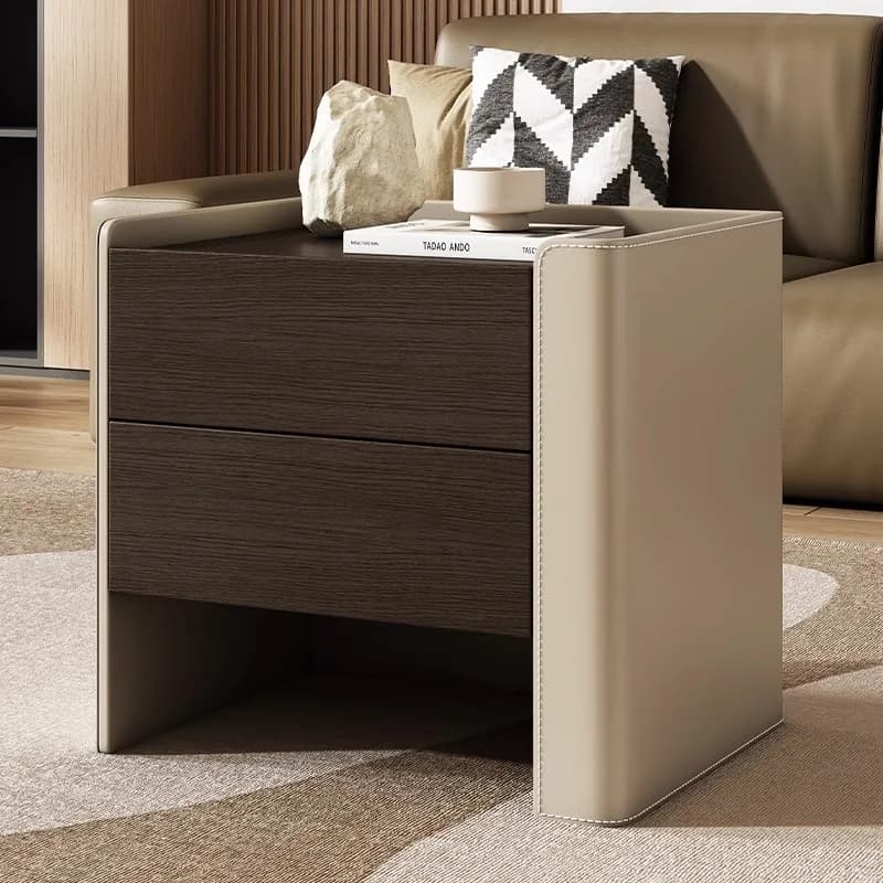 Table de chevet de luxe au design esthétique et raffiné, style nordique, avec rangement intégré, mob