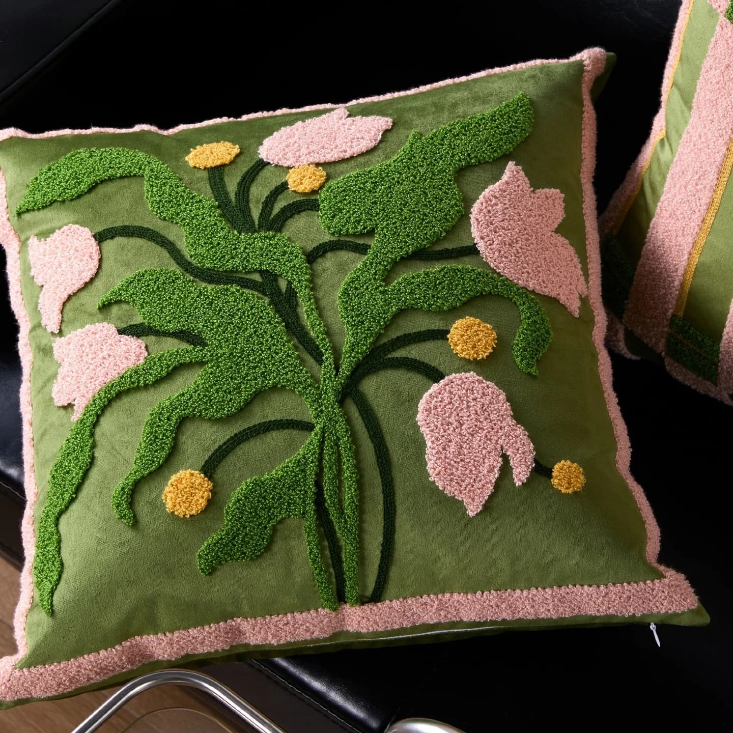 Ensemble de housses de coussin bohèmes à franges | Housses de coussin rayées à fleurs et à motifs