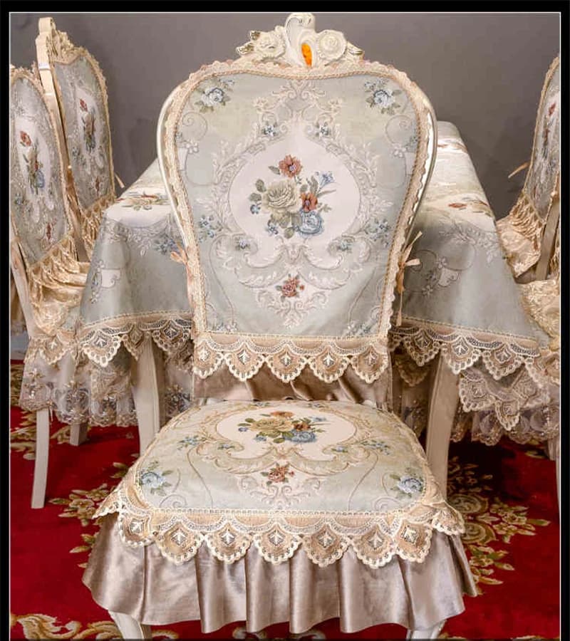 Juste de chaise en dentelle non ald personnalisée, coussin de chaise de salle à manger à la maison,