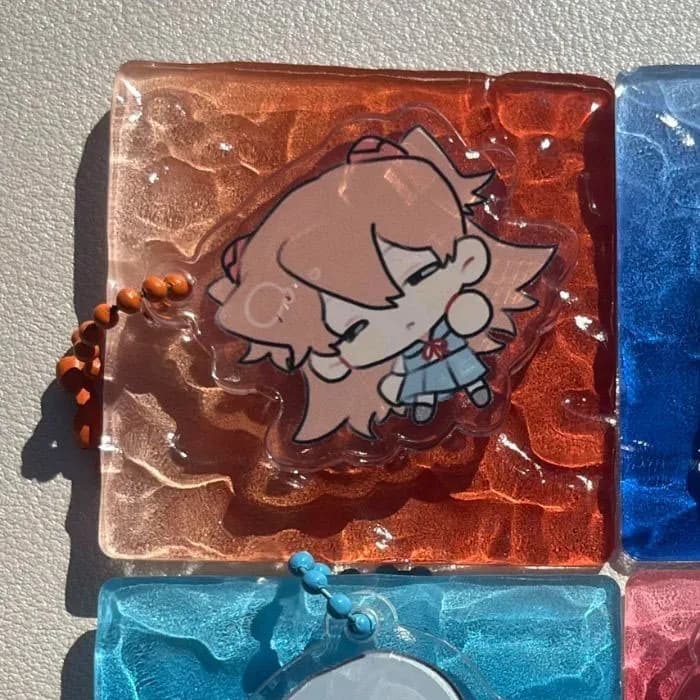 Porte-clés en acrylique NEON GENESIS EVANGELION, Ayanami Rei Asuka, pendentif de dessin animé, acces