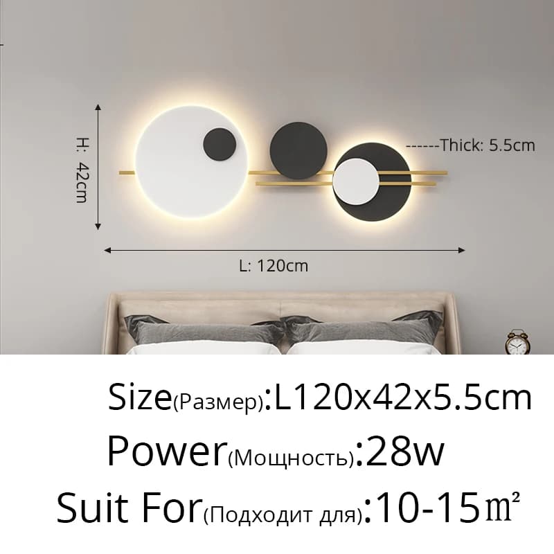 Applique Murale LED Décorative au Design Moderne, Luminaire Décoratif d'Nik, Idéal pour une Chambre