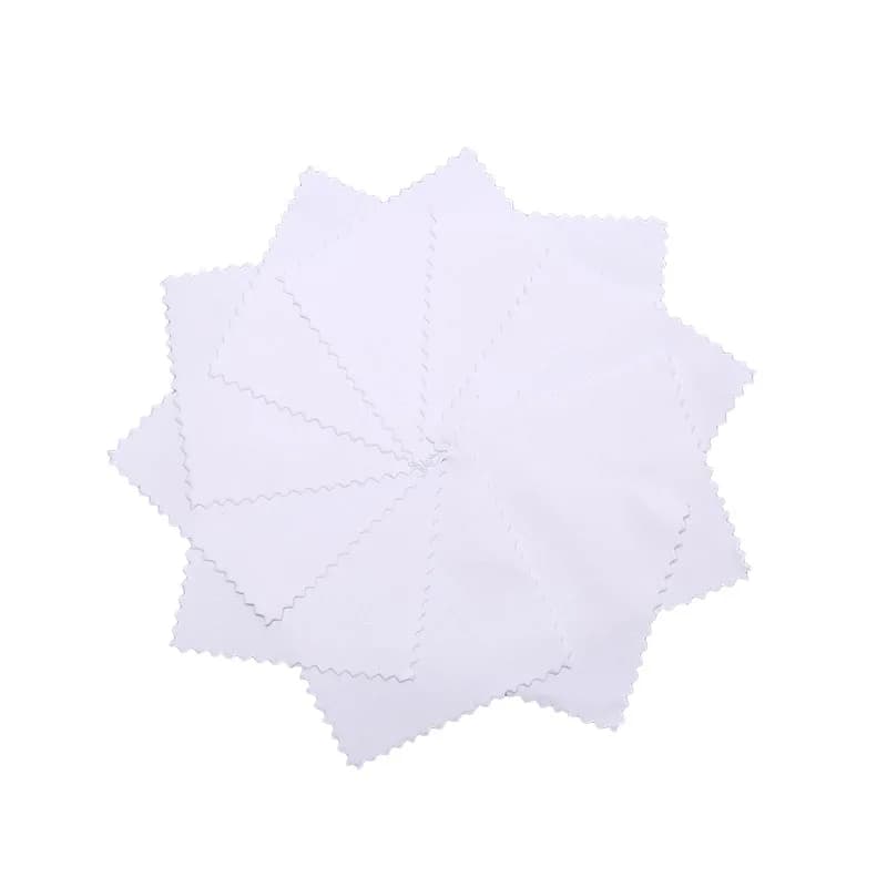 Chiffon de polissage couleur argent, 50 pièces, chiffon de polissage, chiffon d'essuyage doux pour b