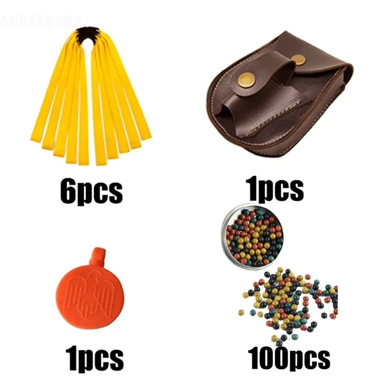 Mud Ik1-Accessoires de fronde, sac de fronde, outils de fronde d'extérieur Bullseye, comprend 6 band