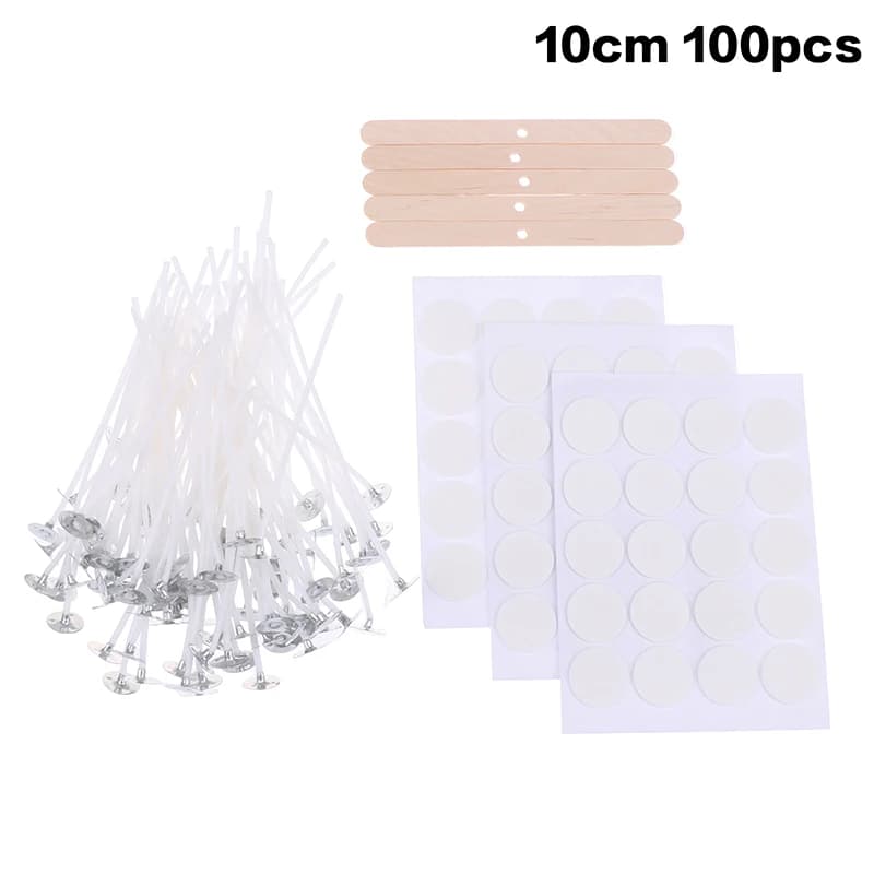 Kits de fabrication de bougies DIY, mèches de bougies 50/100 pièces, mèches en coton ciré avec suppo