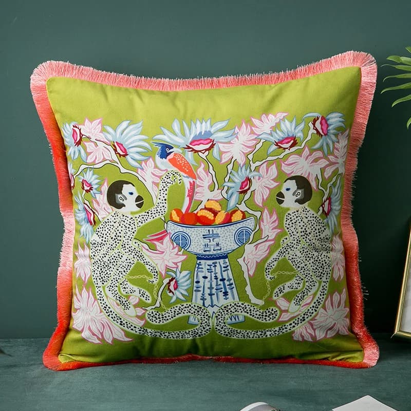 Maison magnifique housse de coussin animaux mystiques orientaux imprimer Style ancien taie d'oreille
