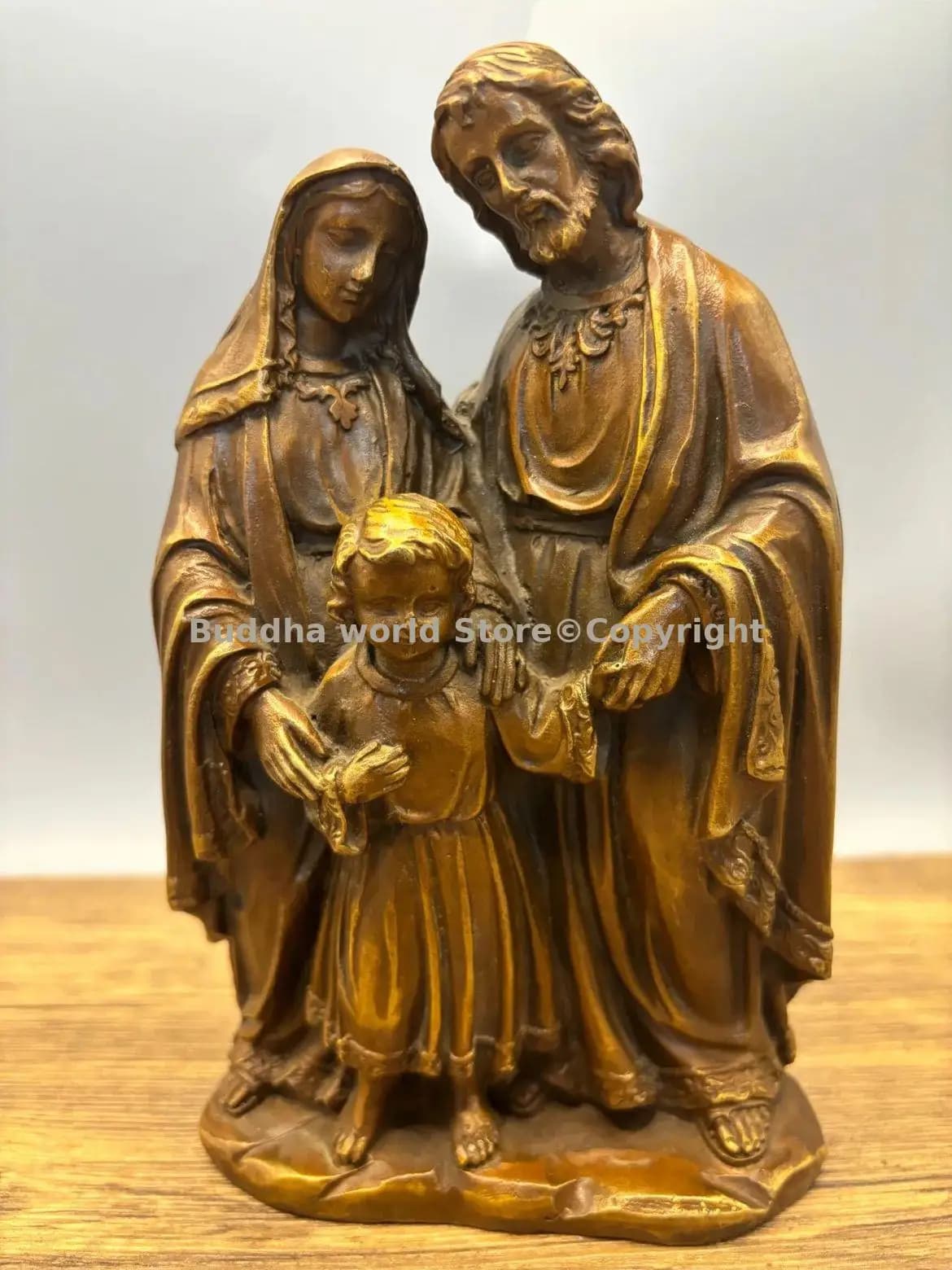 Statue de sculpture en bronze à collectionner, christianisme, catholicisme chrétien, art religieux,