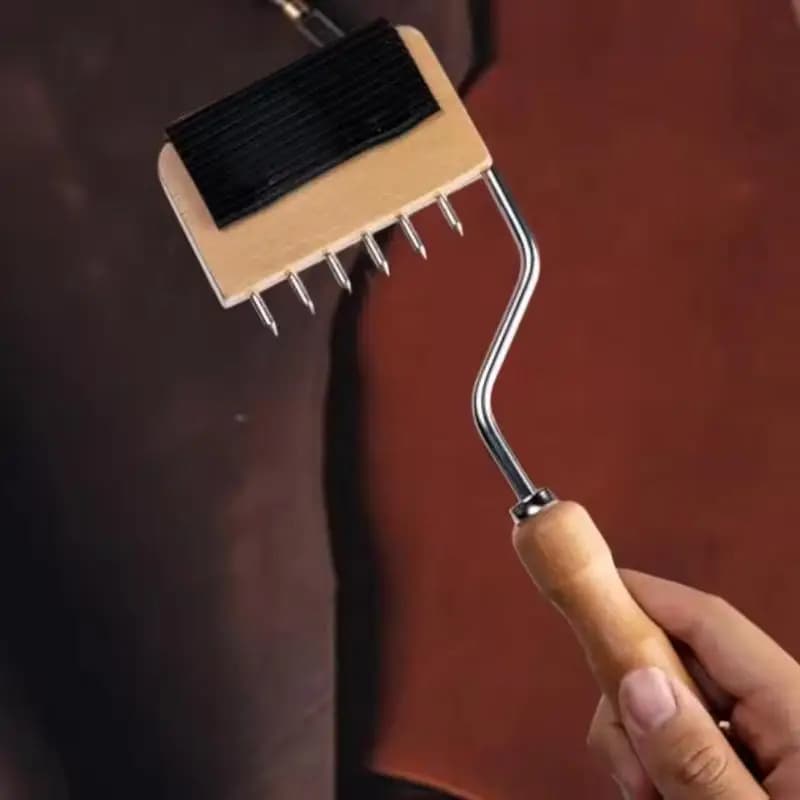 Tireur de ruban ménager à poignée en bois pour le serrage de cadre, idéal pour la moquette, le toile