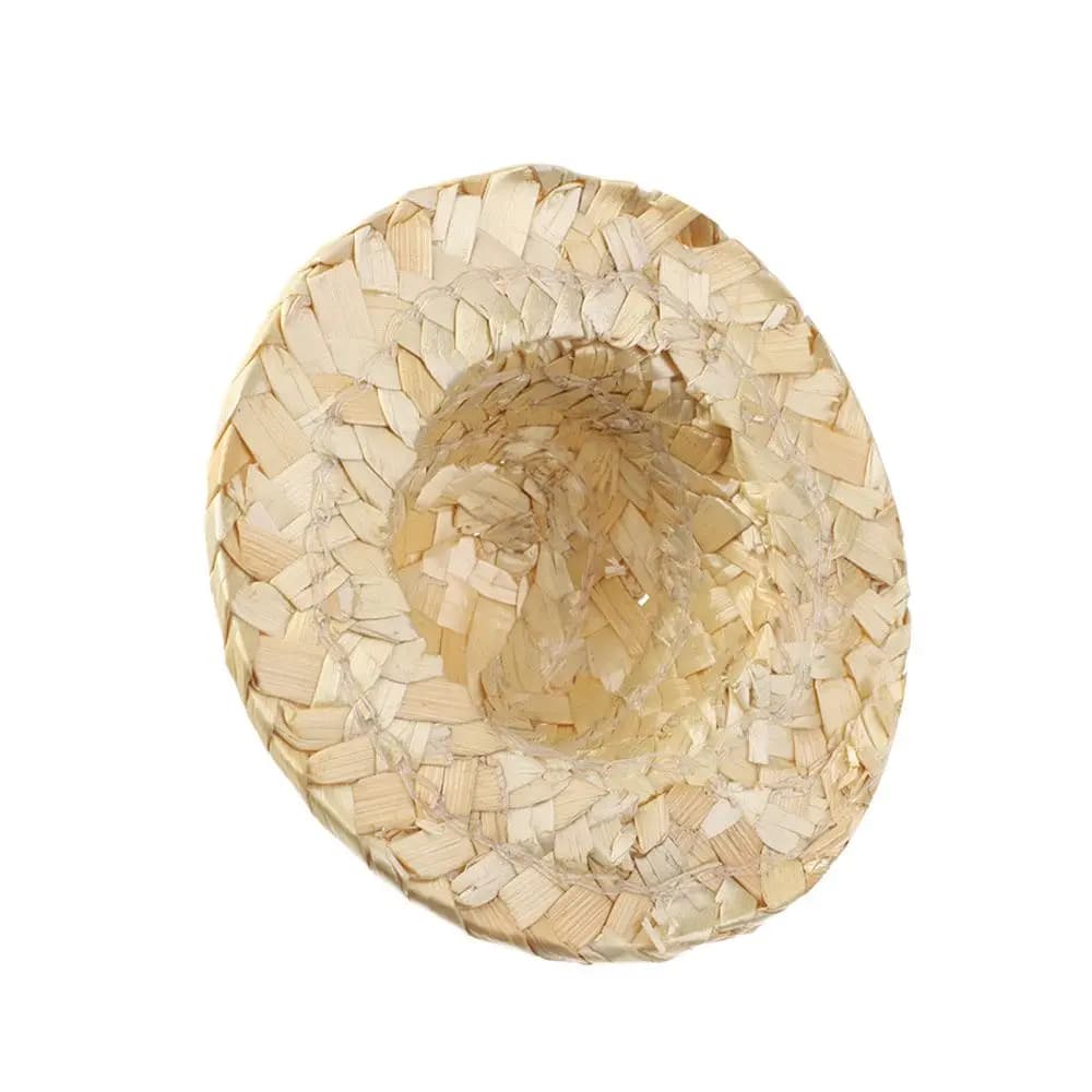 Chapeau de paille tissé, décoration DIY, casquettes de poupée, plusieurs tailles, artisanat, jouets