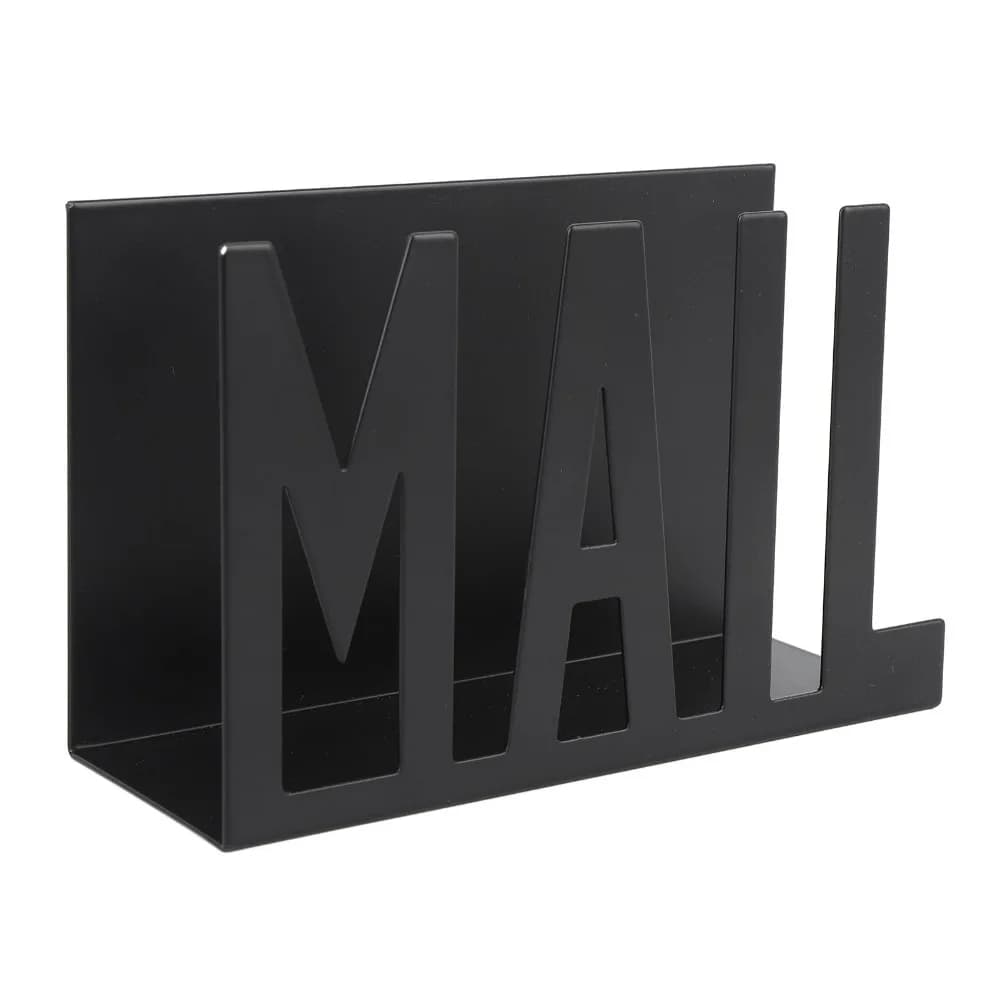 Organisateur de courrier en métal, design évidé, porte-lettres de style moderne et élégant