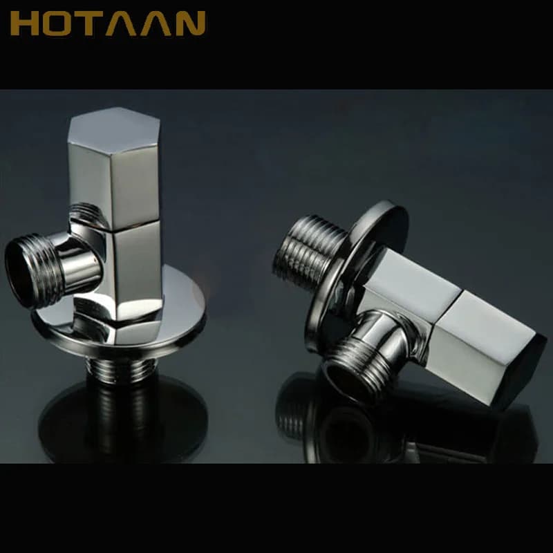 ., Vanne triangulaire de mélange en cuivre pour salle de bains, vanne triangulaire pour toilettes, v