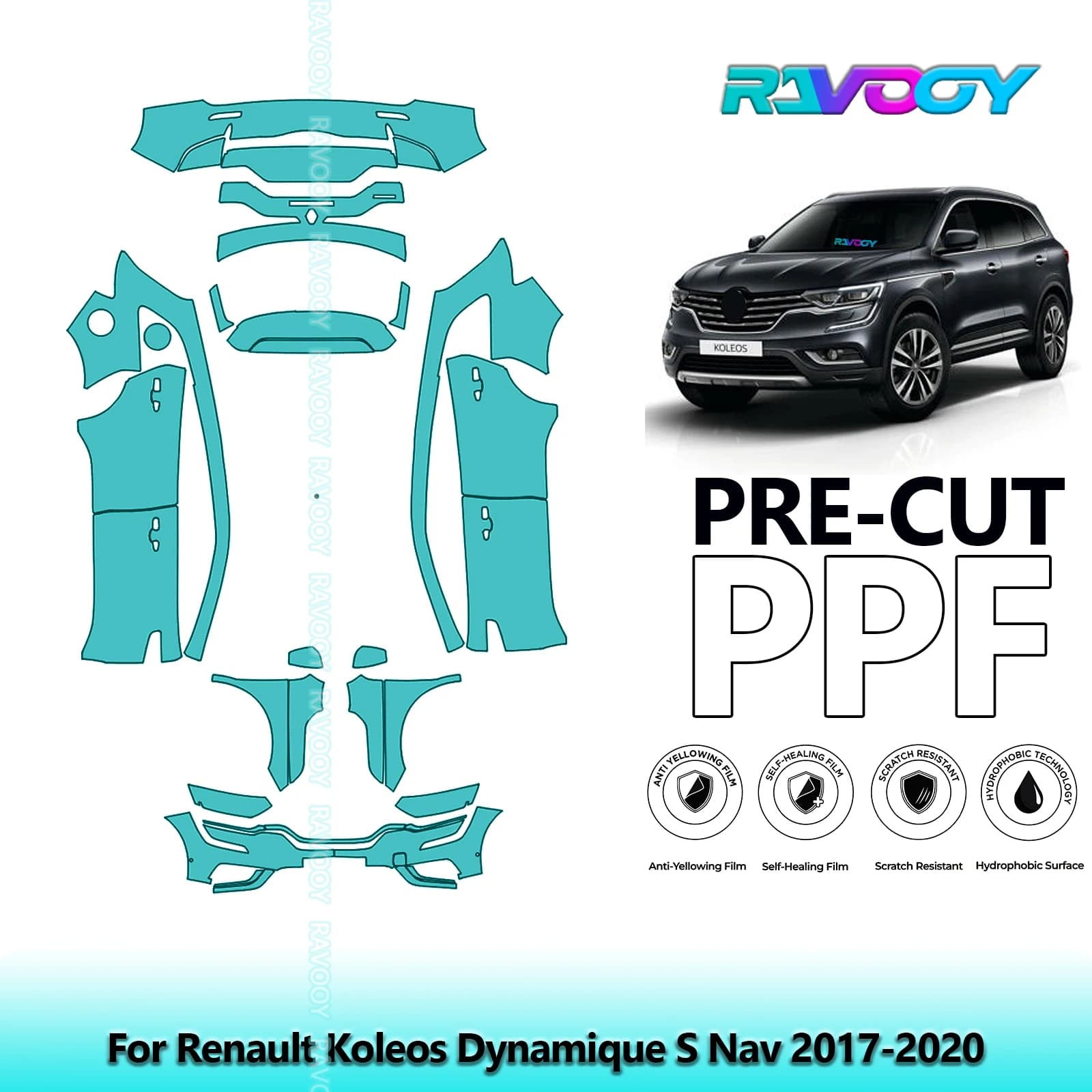 Film de Protection de peinture PPF prédécoupé de soutien-gorge transparent complet de véhicule pour