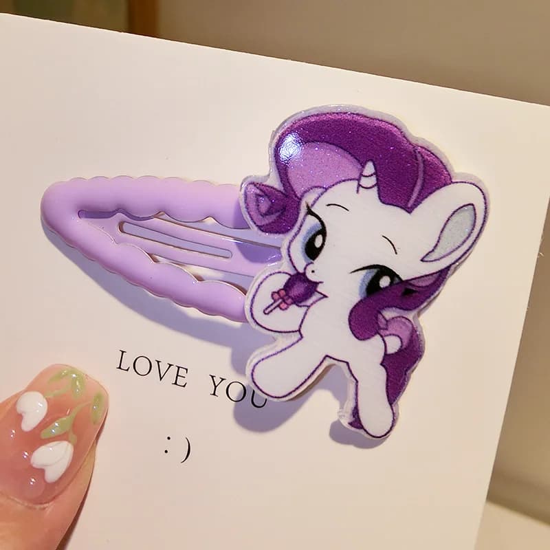 Barrette à cheveux Kawaii My Little Pony Pinkie Pie Fluttershy Rainbow Dash, poupée de dessin animé,