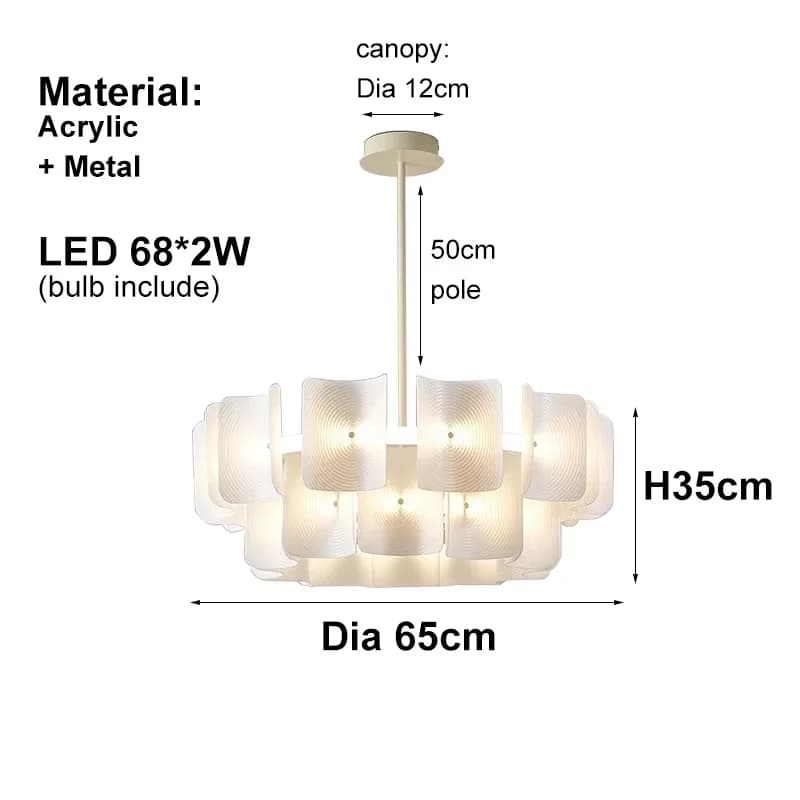 Salon créatif grand lustre minimaliste Wabi Sabi LED lustre pour Villa chambre maison nordique blanc