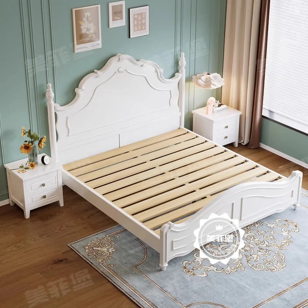 Chambre à coucher lit esthétique moderne Unique Style De luxe lits princesse rangement Camas De mari