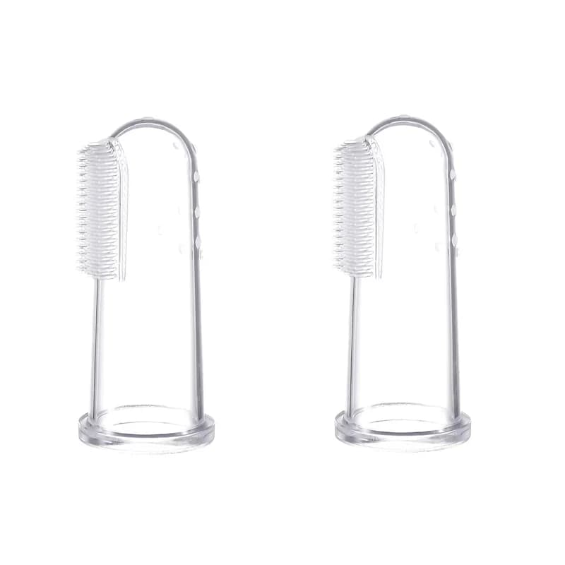 Brosse à dents pour doigts avec poils en nylon doux et manche ergonomique - Soin doux des gencives,