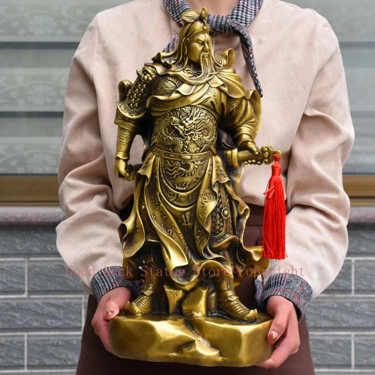 Statue de Protection efficace en laiton, 47CM, grande entreprise à domicile, le dieu de la richesse,