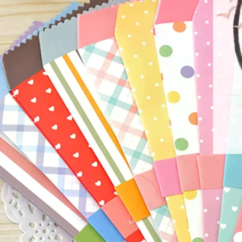 Paquet de 5 enveloppes de couleur bonbon mélangée, enveloppes d'économie d'argent, emballage cadeau,