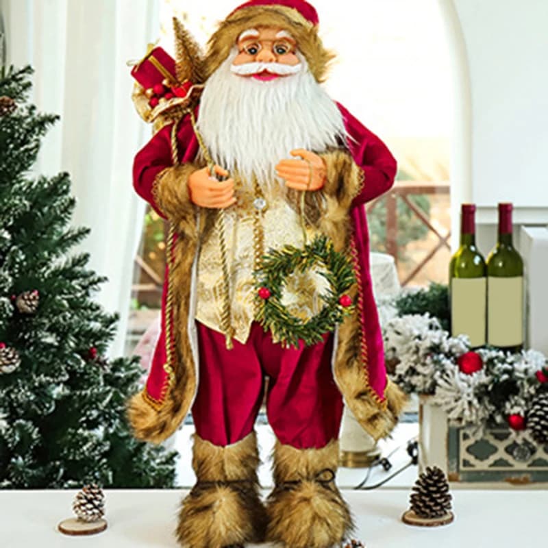 Poupée père noël hauteur 30cm, décorations de noël pour la maison, cadeaux pour enfants, ornements d