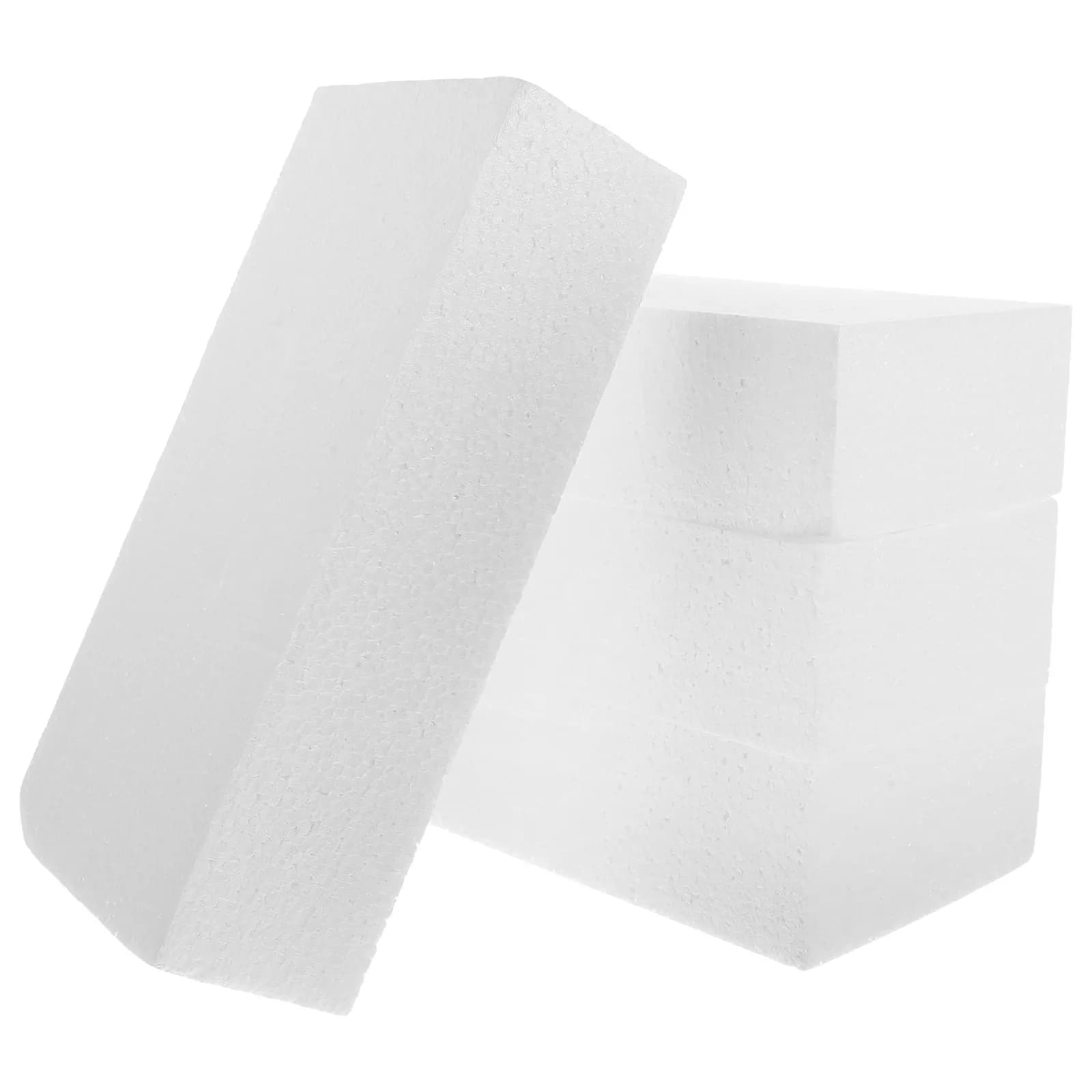 4 blocs de mousse blanche dense pour l'artisanat, la peinture, la sculpture, les modèles DIY, les pr