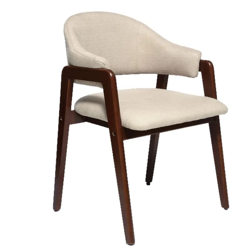 Chaise de restaurant de luxe commerciale cadre en bois massif avec accoudoir pour les projets d'hosp