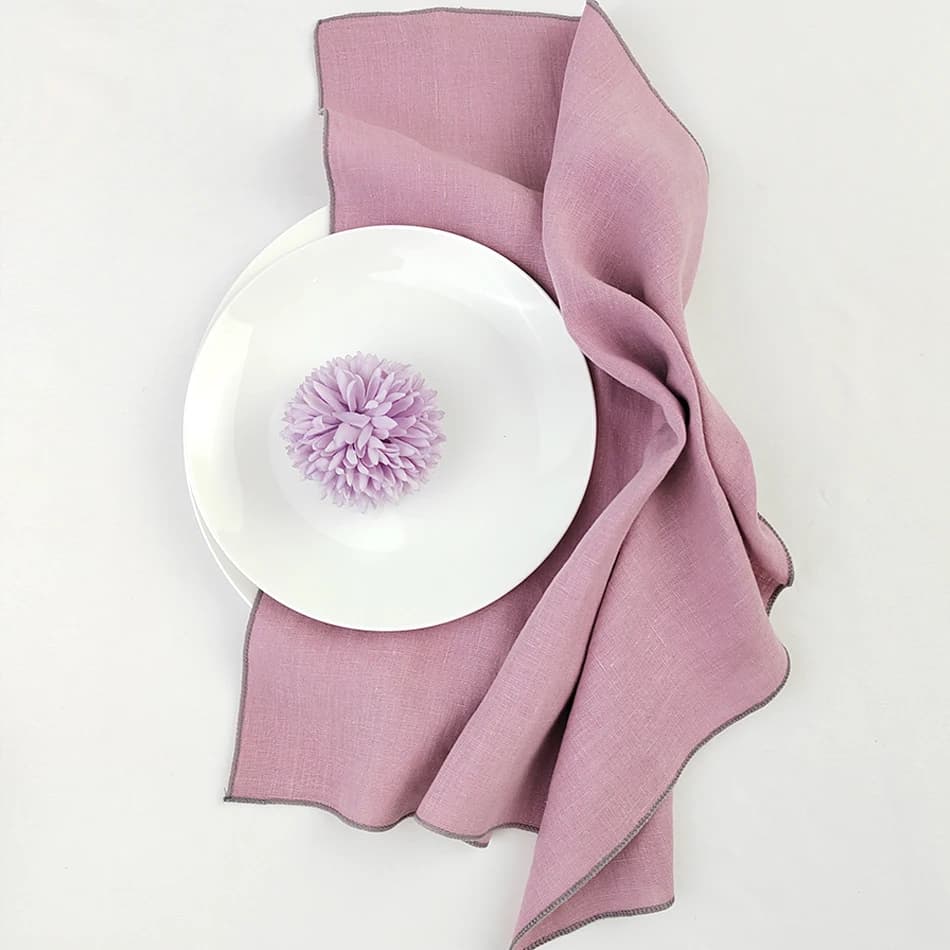 Lot de 10 grilles de serviette en lin 100% pur, écologique et durable, idéal pour les mariages, les