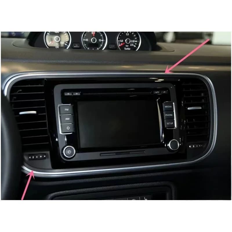 Support de cadre de ventilation de tableau de bord, cadre de sortie d'air, cadre chromé pour VW New
