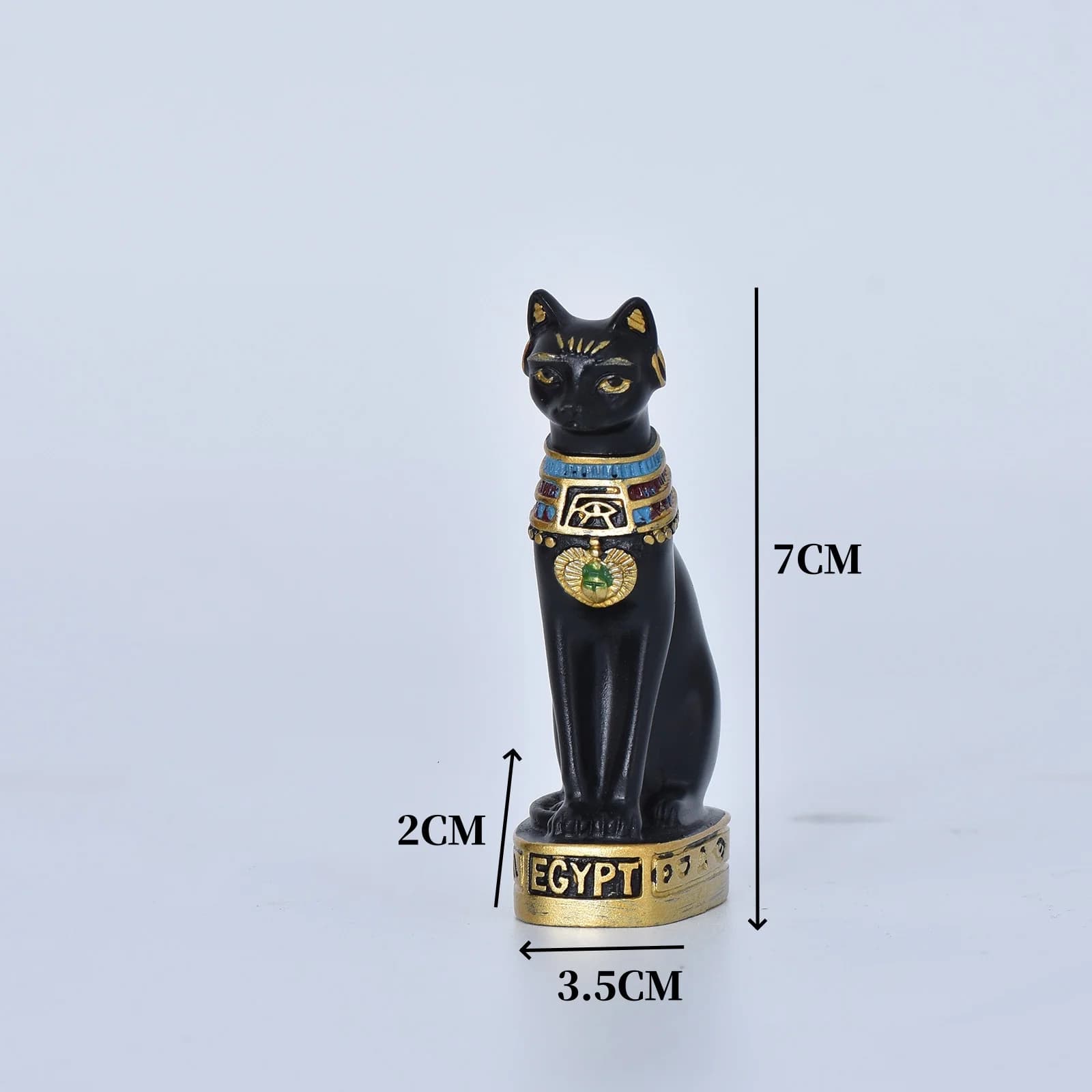 1PC Mini chat Statue décoration chat égyptien Statue décoration rétro chat déesse Statue maison jard