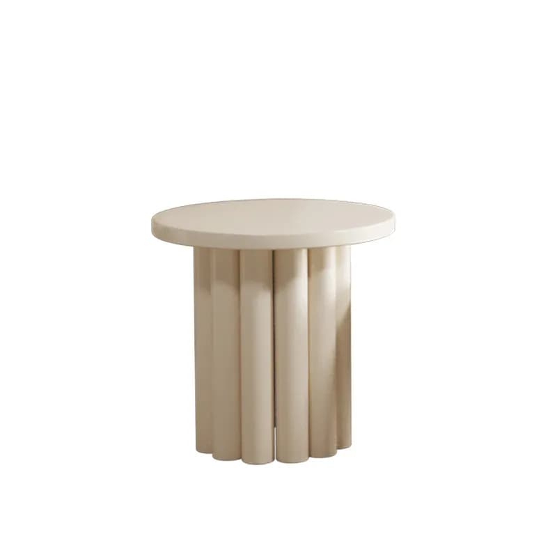 Tables basses rondes de salon de luxe, style moderne japonais et nordique, blanches, gain de place,