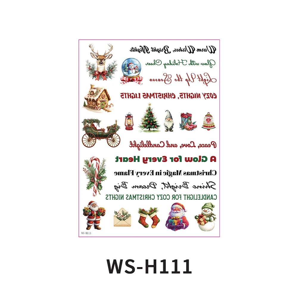 Autocollant de noël pour fenêtre de bougie, visage/corps, facile à appliquer, ensemble d'autocollant