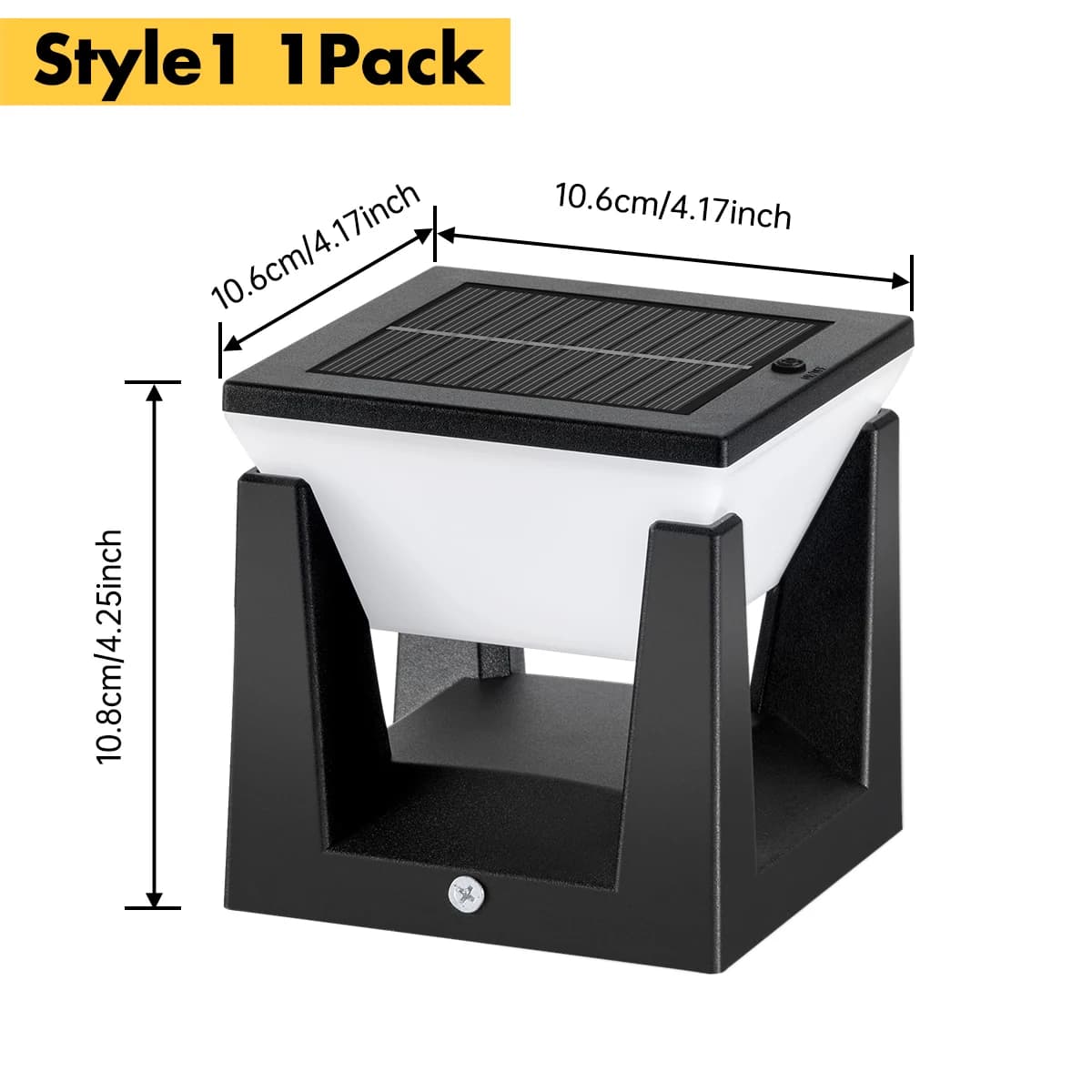 Lampe LED Solaire Imperméable Conforme à la Norme IP65, Luminaire Décoratif d'Extérieur, Idéal pour
