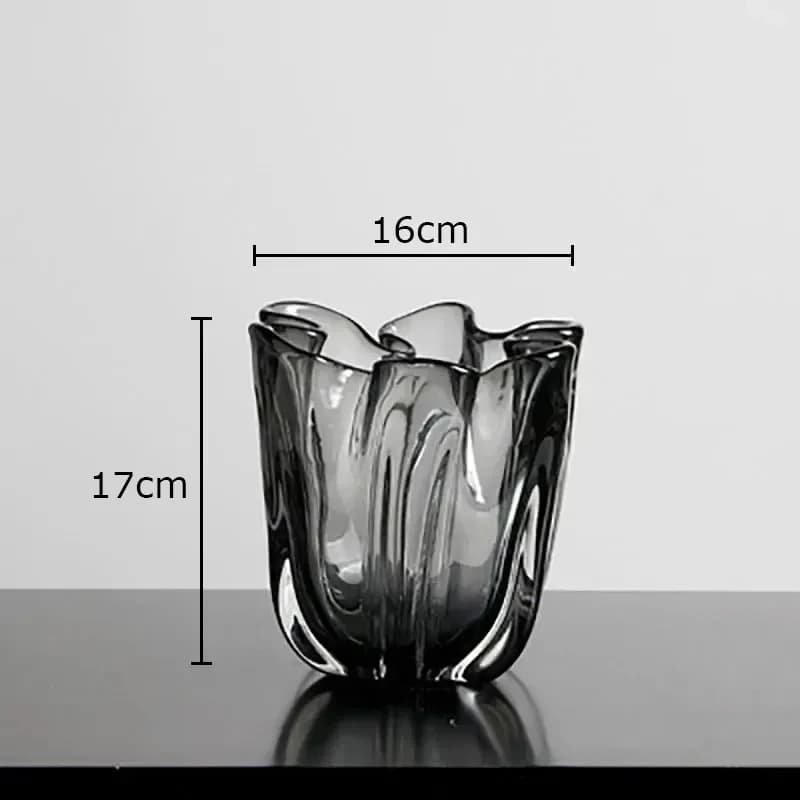 Vase en verre en forme de bourgeon de fleur, Pots de fleurs hydroponiques transparents, décoration d