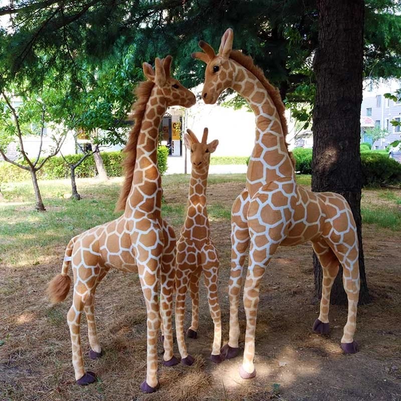 Jouets en peluche girafe pour garçons et filles, poupées de cerf en peluche mignonnes, oreiller animal doux, coussin, cadeau d'anniversaire, nouveau, 50-120cm