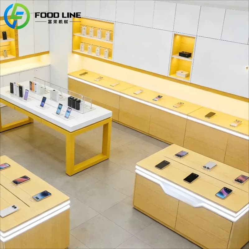 Vitrine d'exposition pour téléphones portables sur mesure avec tiroir