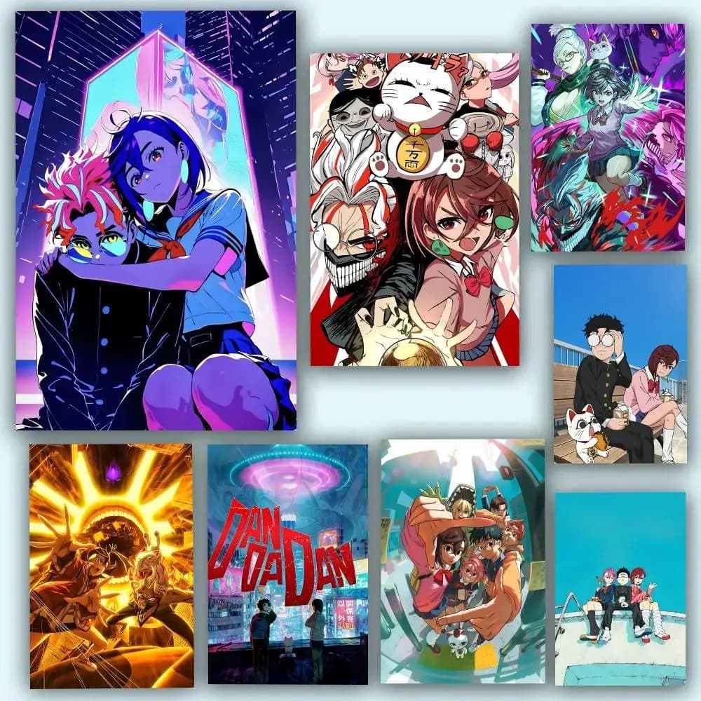 Affiches autocollantes classiques d'anime D-DandadanS, imperméables, idéales pour la décoration du salon, de la chambre à coucher et du bar