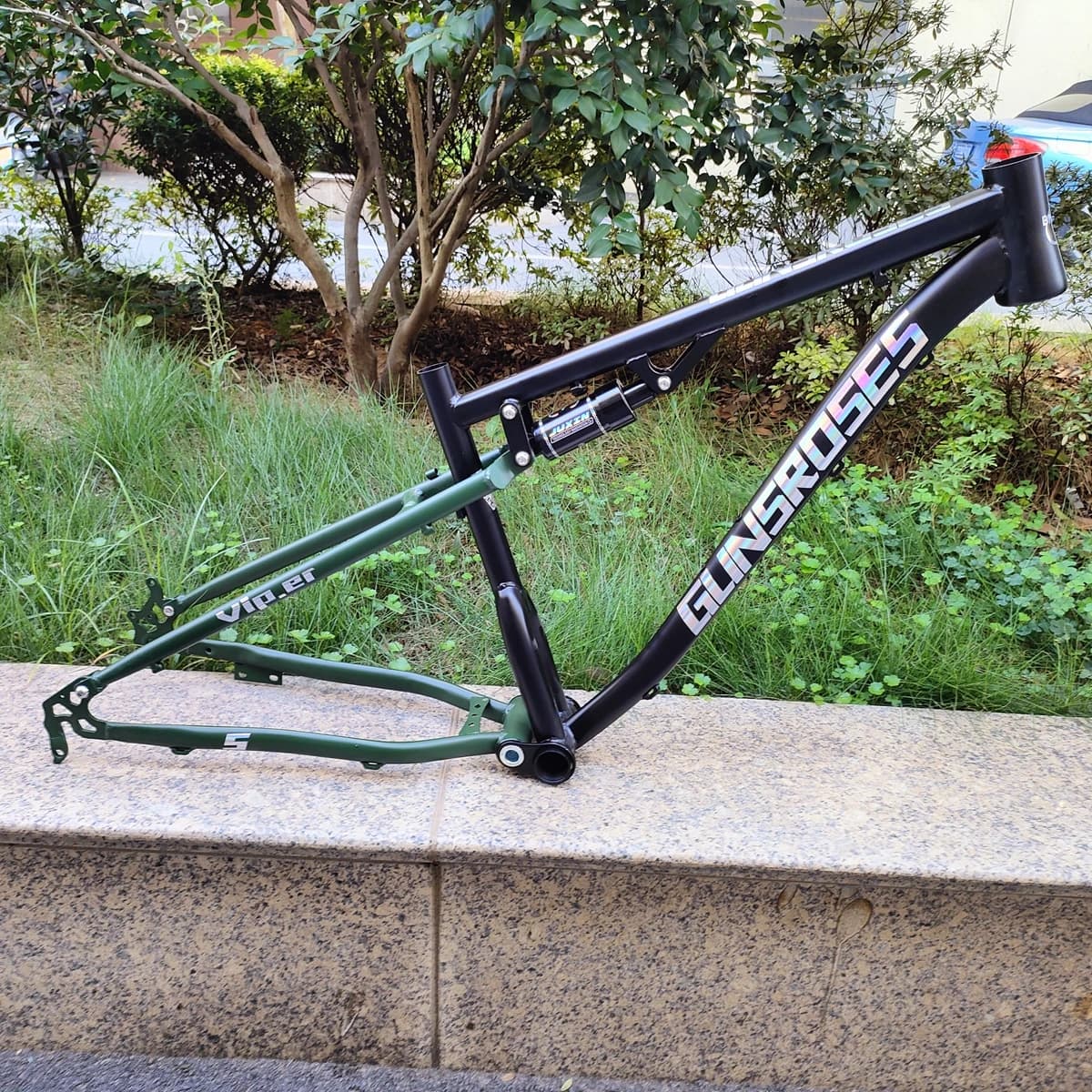 Kalosse-Cadres de vélo à suspension complète, cadre de vélo de neige en acier au carbone, pneus 26x4.0, vélo de plage, 44mm