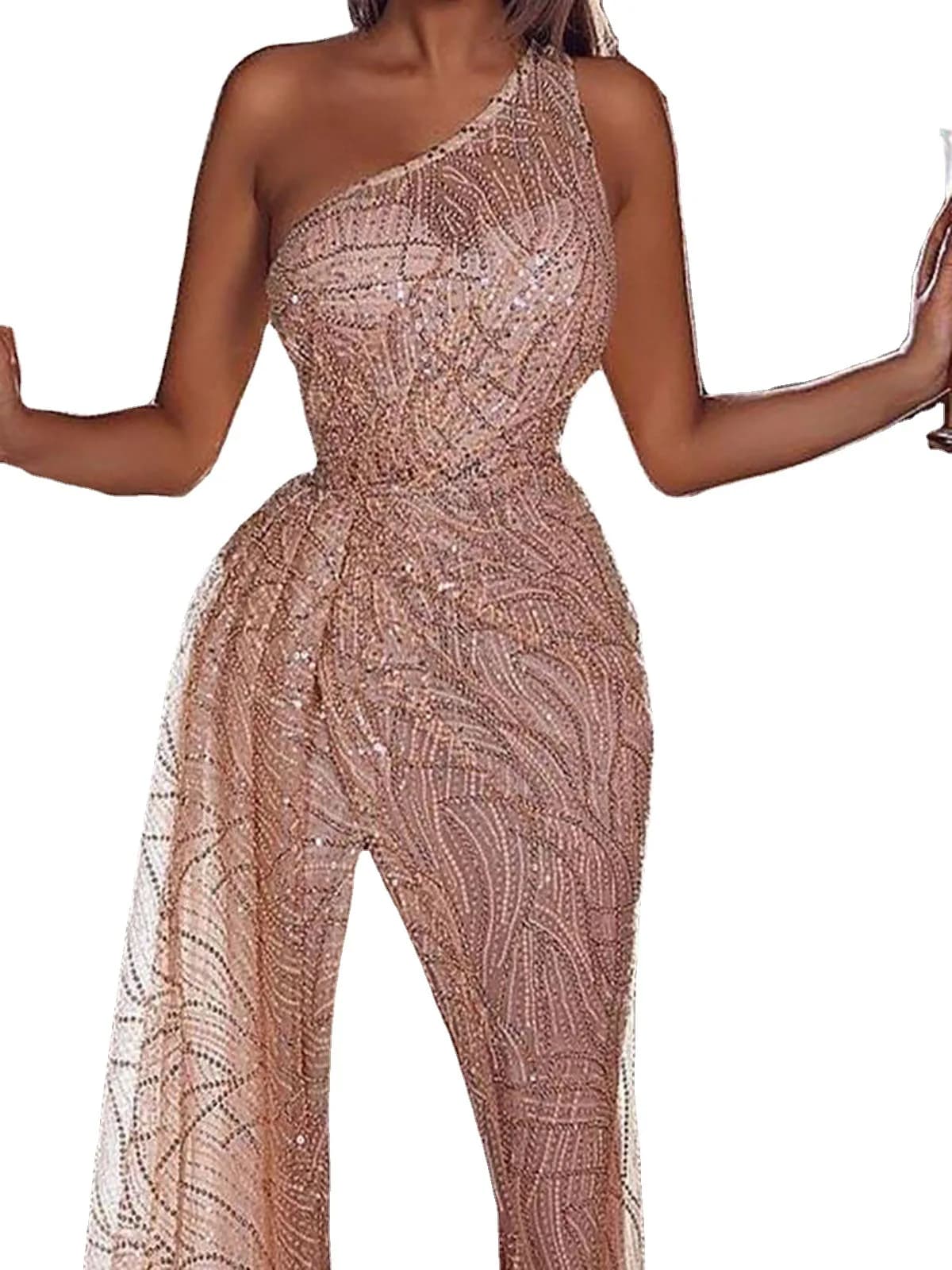 Women's Sexy Sequins One-shoulder Party Dress Bag Hip Skirt New Fashion Elegant Party Dresses Female Lady 2022 Summer