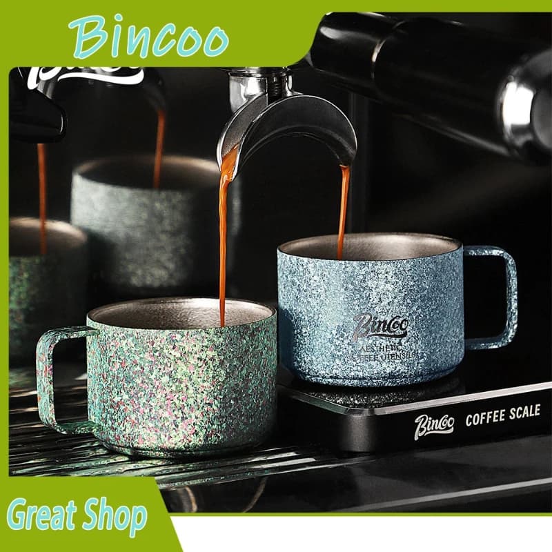 Bincoo 90ml pur titane Double couche petite tasse à café Portable usage domestique thé lait boisson extérieure