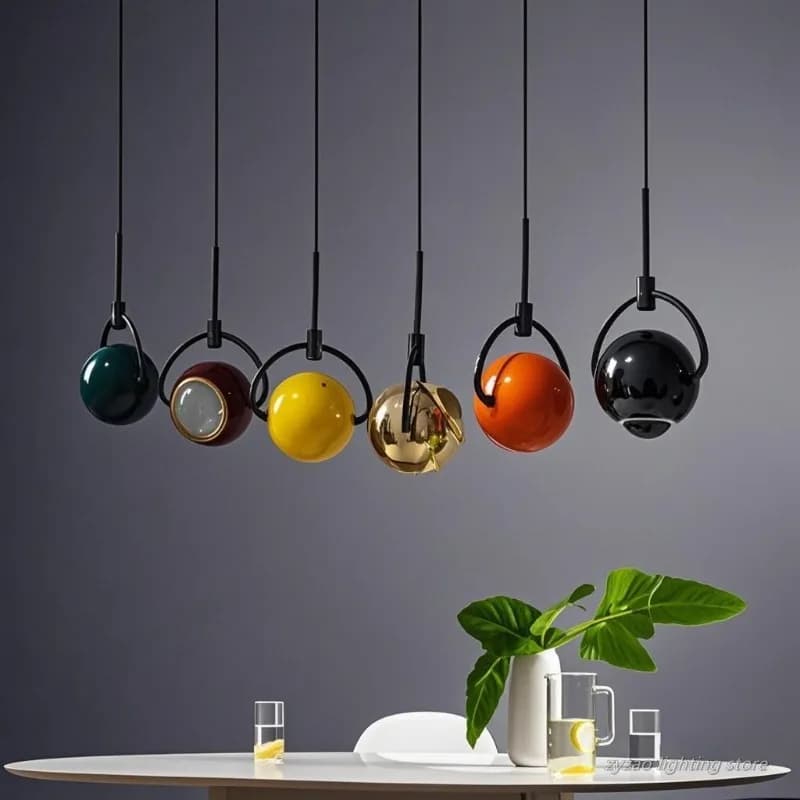 Mode moderne coloré LED chambre décor petites lampes suspendues suspension chambre salle à manger luminaires lampe de chevet