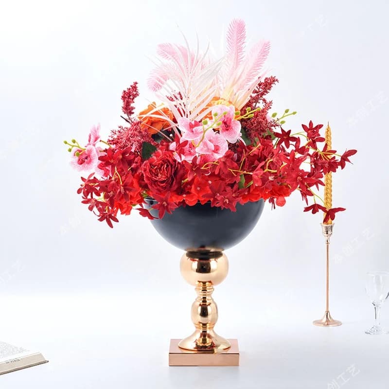 10 pièces Vases Europe bref mariage table fleur Vase fruits et bonbons Pot fête pièce maîtresse pour la décoration de la maison