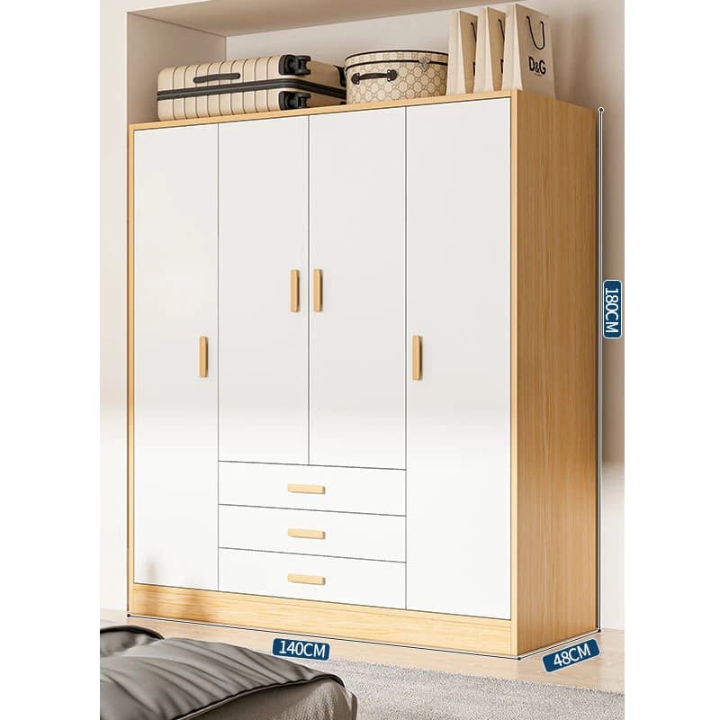 Armoire de chambre à coucher au design d'intérieur moderne, armoire de rangement en bois facile à installer