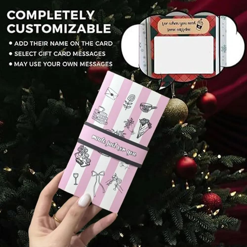 Carte cadeau de noël faite à la main