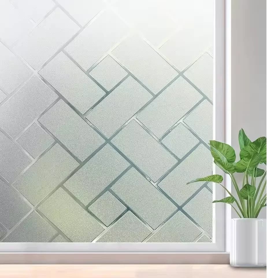 Film de confidentialité pour fenêtre, couverture en vinyle électrostatique en verre dépoli, autocollant de fenêtre adapté à la décoration de la maison, du bureau et de la salle de bains