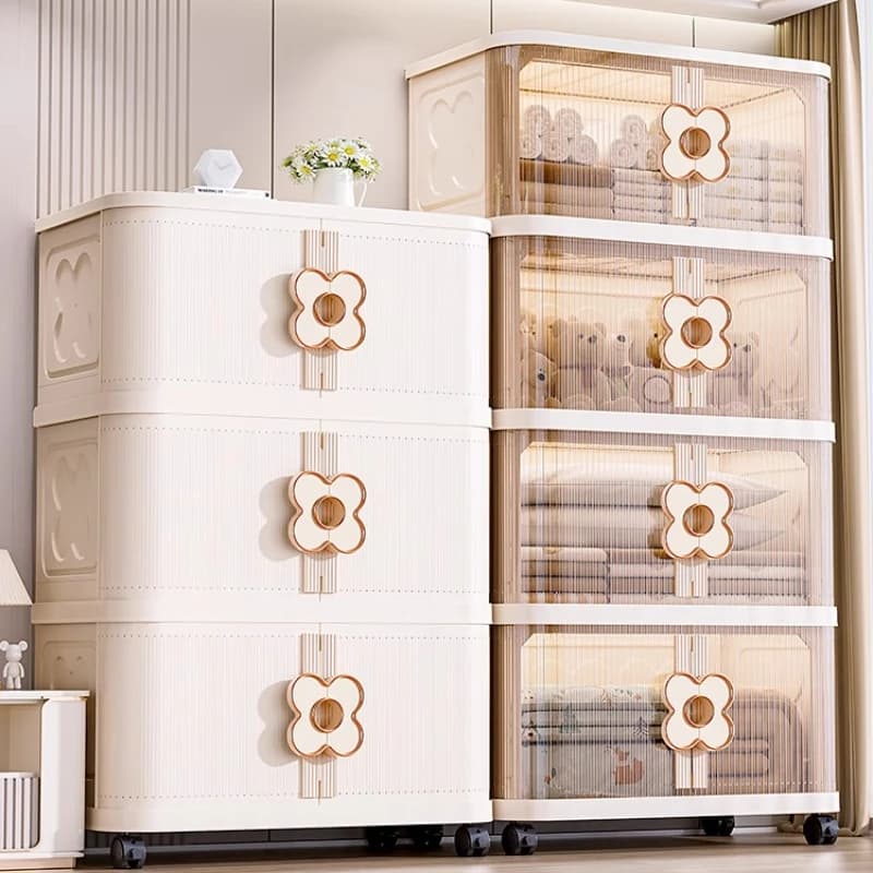 Salle de bain esthétique armoire poignées modernes organisateur en plastique