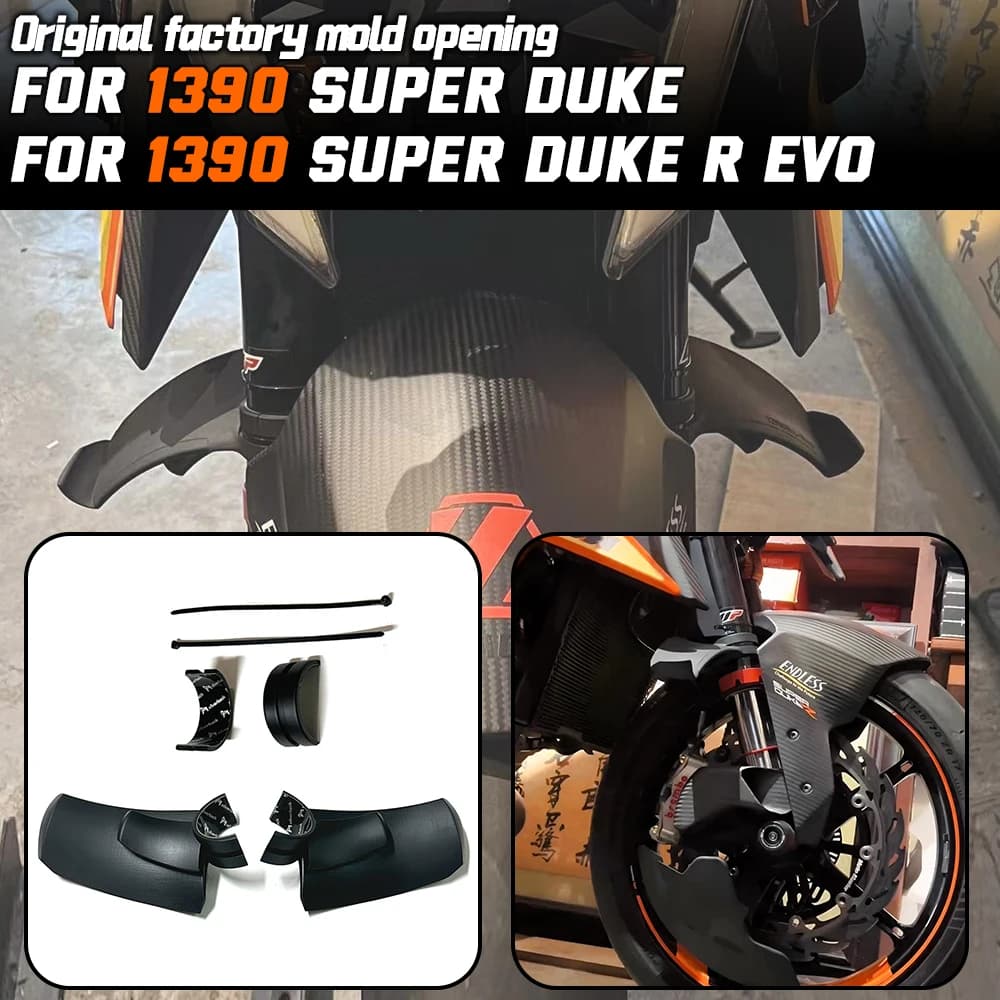Déflecteur d'air d'aile de becquet de Moto pour 1390 SUPER DUKE R EVO, ailes modifiées pour 1390, amortisseur avant de Moto GP, garniture Spoilep