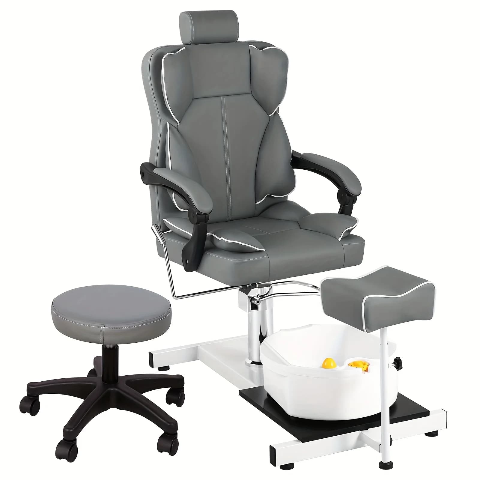 Chaise de pédicure de Salon commercial avec bassin de bain de pieds, canapé de SPA de Salon de manucure, levage hydraulique et 360 ° Meubles de beauté rotatifs