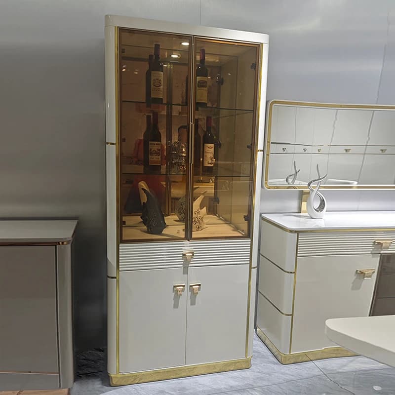 Buffet en bois pour salon moderne, armoire de rangement, meubles de maison, salle à manger en bois, Buffet avec miroir